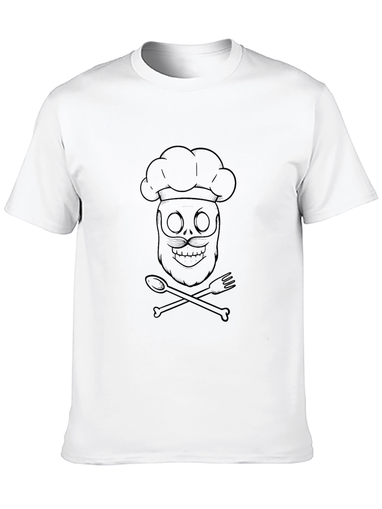 Chef Skull Graphic T-Shirt - Culinary Pirate Design