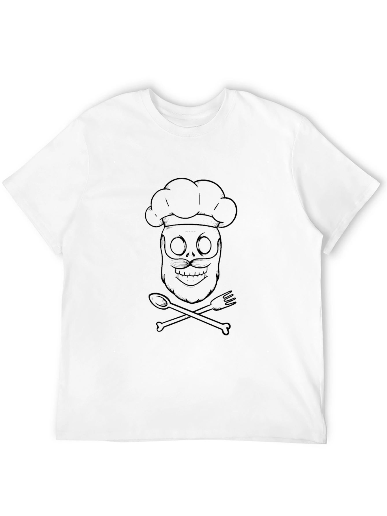 Chef Skull Graphic T-Shirt - Culinary Pirate Design