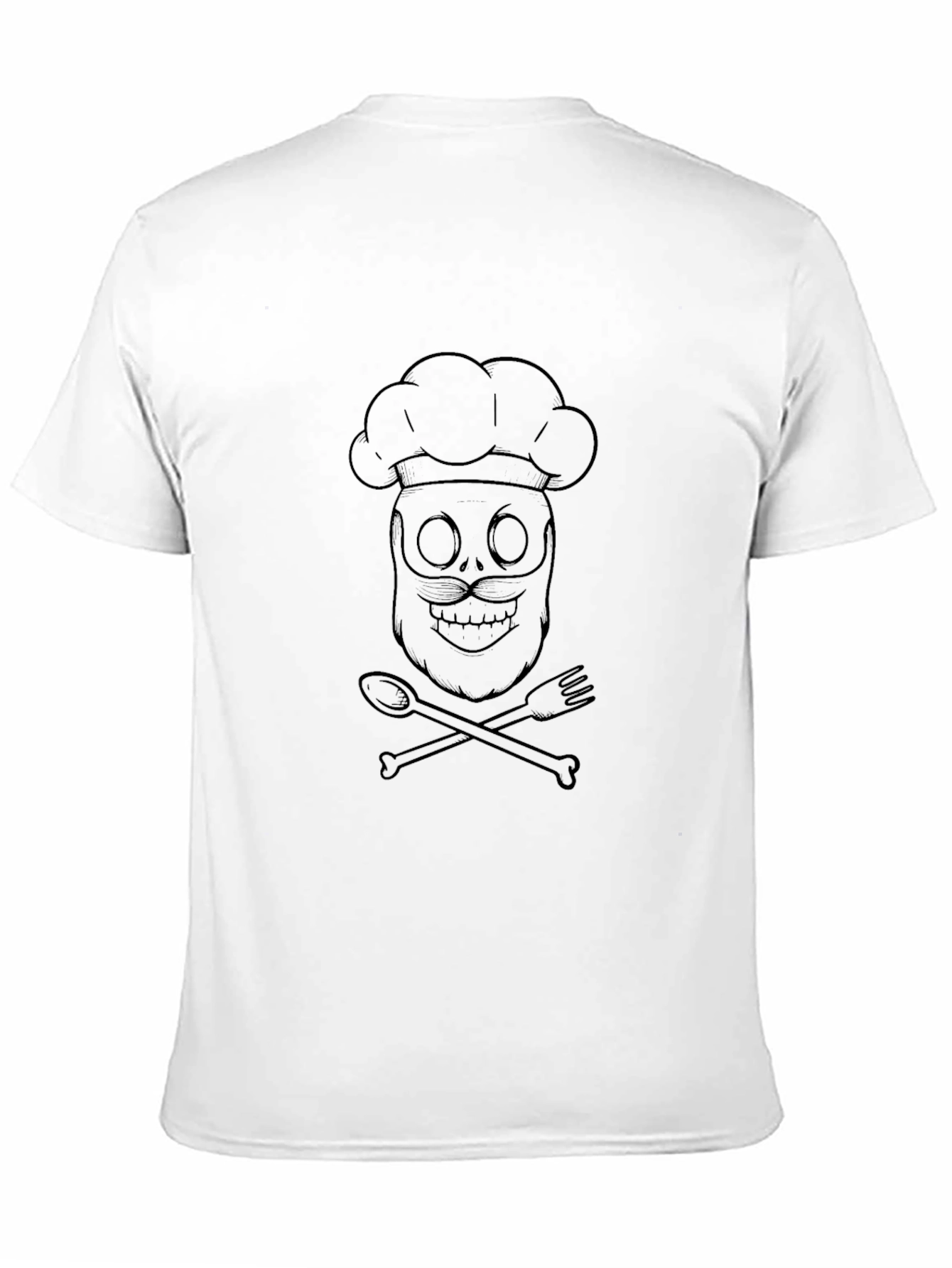 Chef Skull Graphic T-Shirt - Culinary Pirate Design