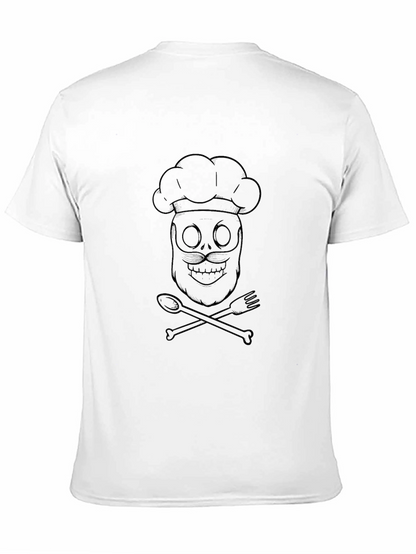 Chef Skull Graphic T-Shirt - Culinary Pirate Design