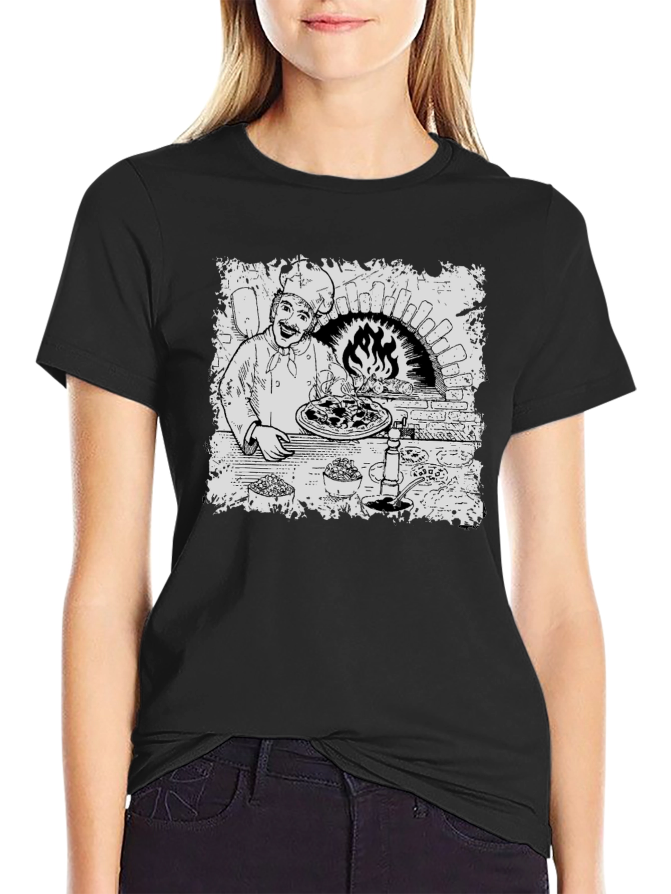 Chef Pizza Oven Graphic T-Shirt