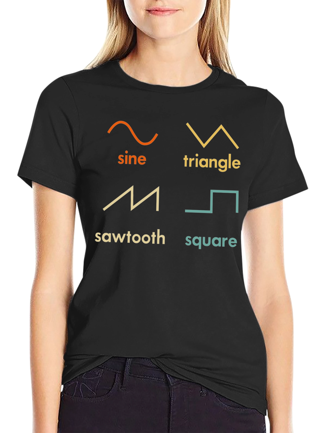 Sine Triangle Sawtooth Square Waveform T-Shirt