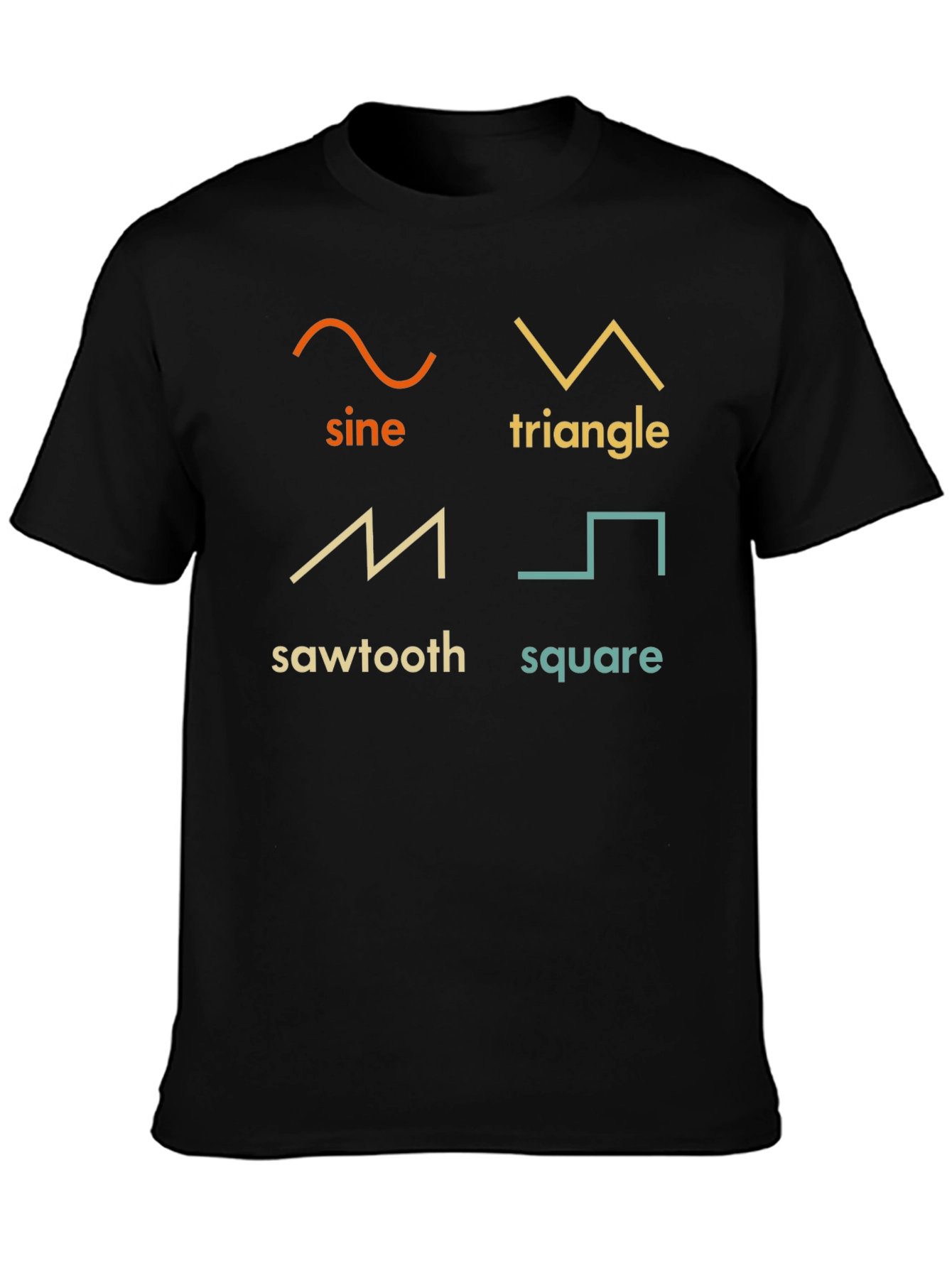 Sine Triangle Sawtooth Square Waveform T-Shirt