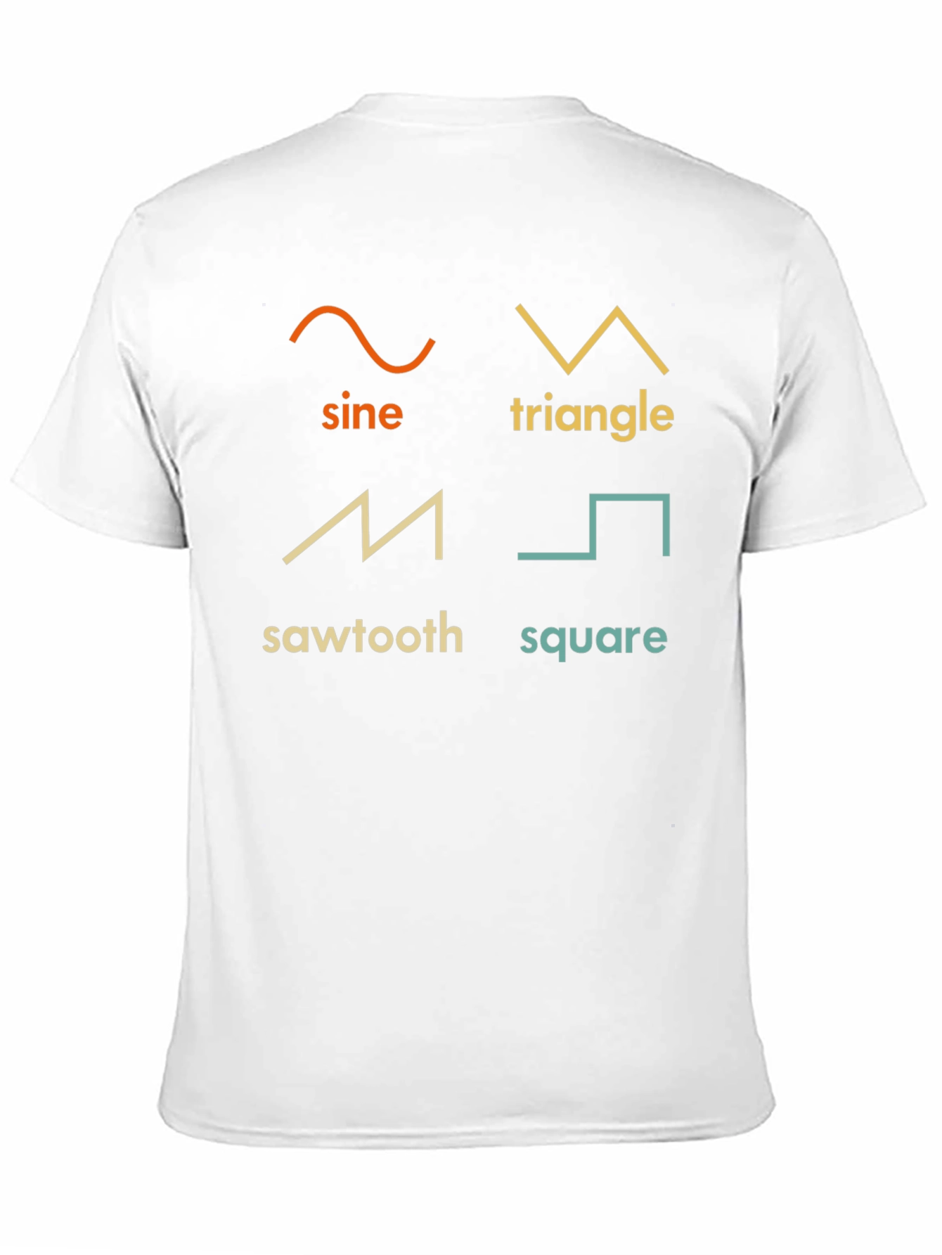 Sine Triangle Sawtooth Square Waveform T-Shirt