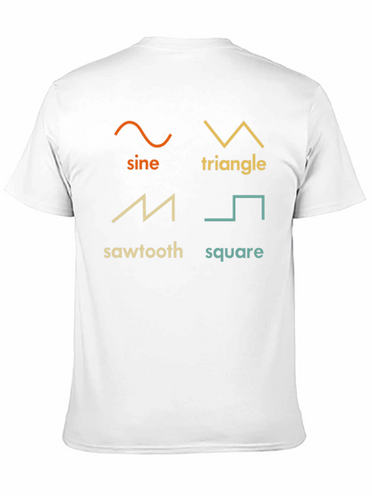 Sine Triangle Sawtooth Square Waveform T-Shirt