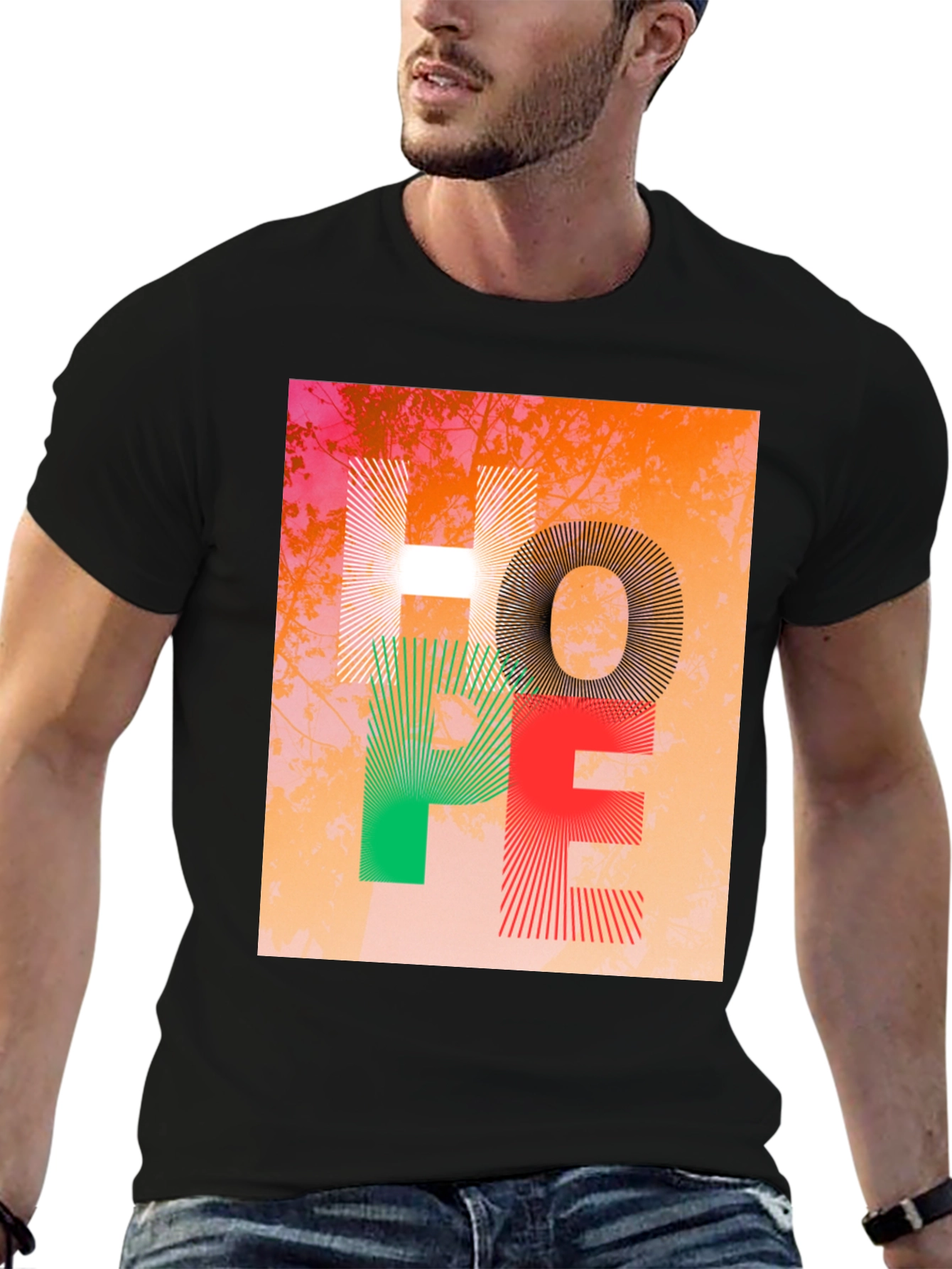 Hope Graphic Print Crew Neck T-Shirt