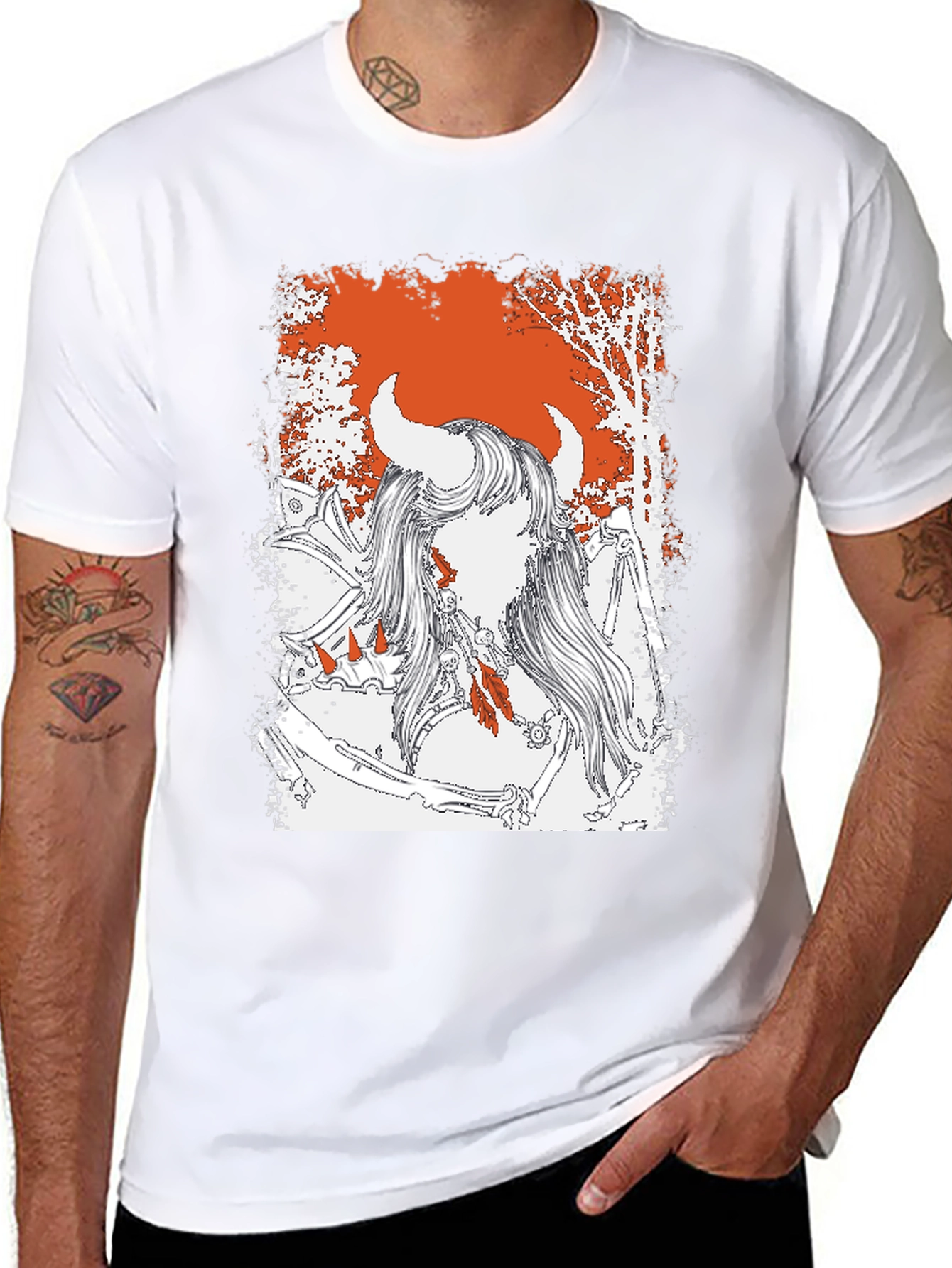 Mythical Warrior Graphic Tee - Black Unisex T-Shirt