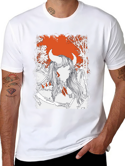 Mythical Warrior Graphic Tee - Black Unisex T-Shirt