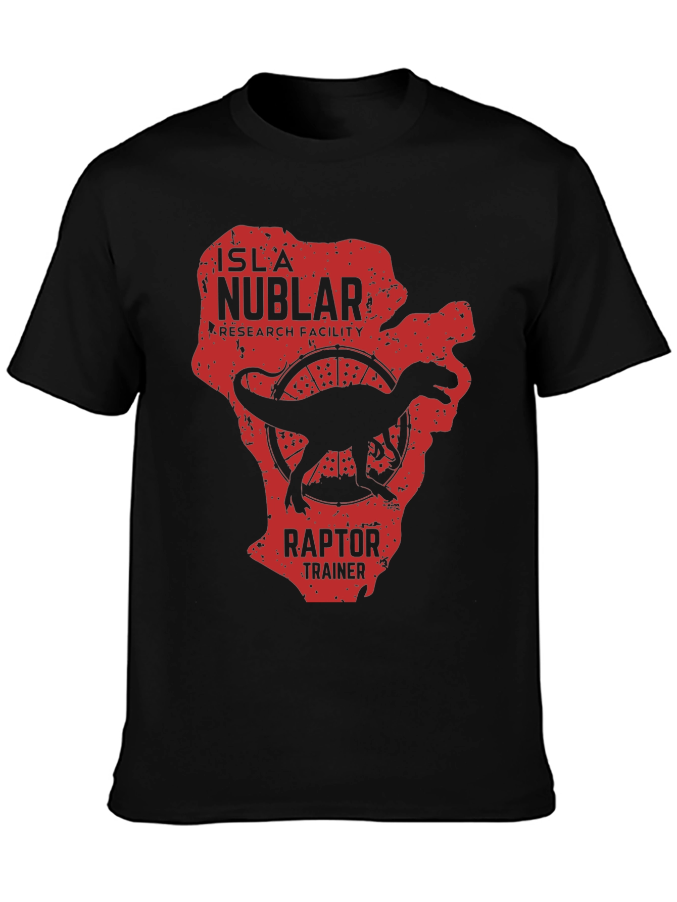 Isla Nublar Raptor Trainer Graphic Tee - Black