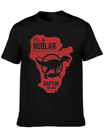 Isla Nublar Raptor Trainer Graphic Tee - Black