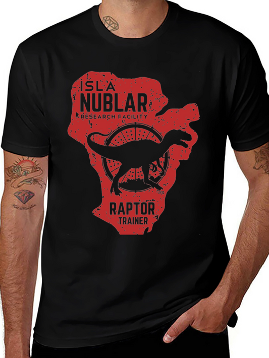 Isla Nublar Raptor Trainer Graphic Tee - Black