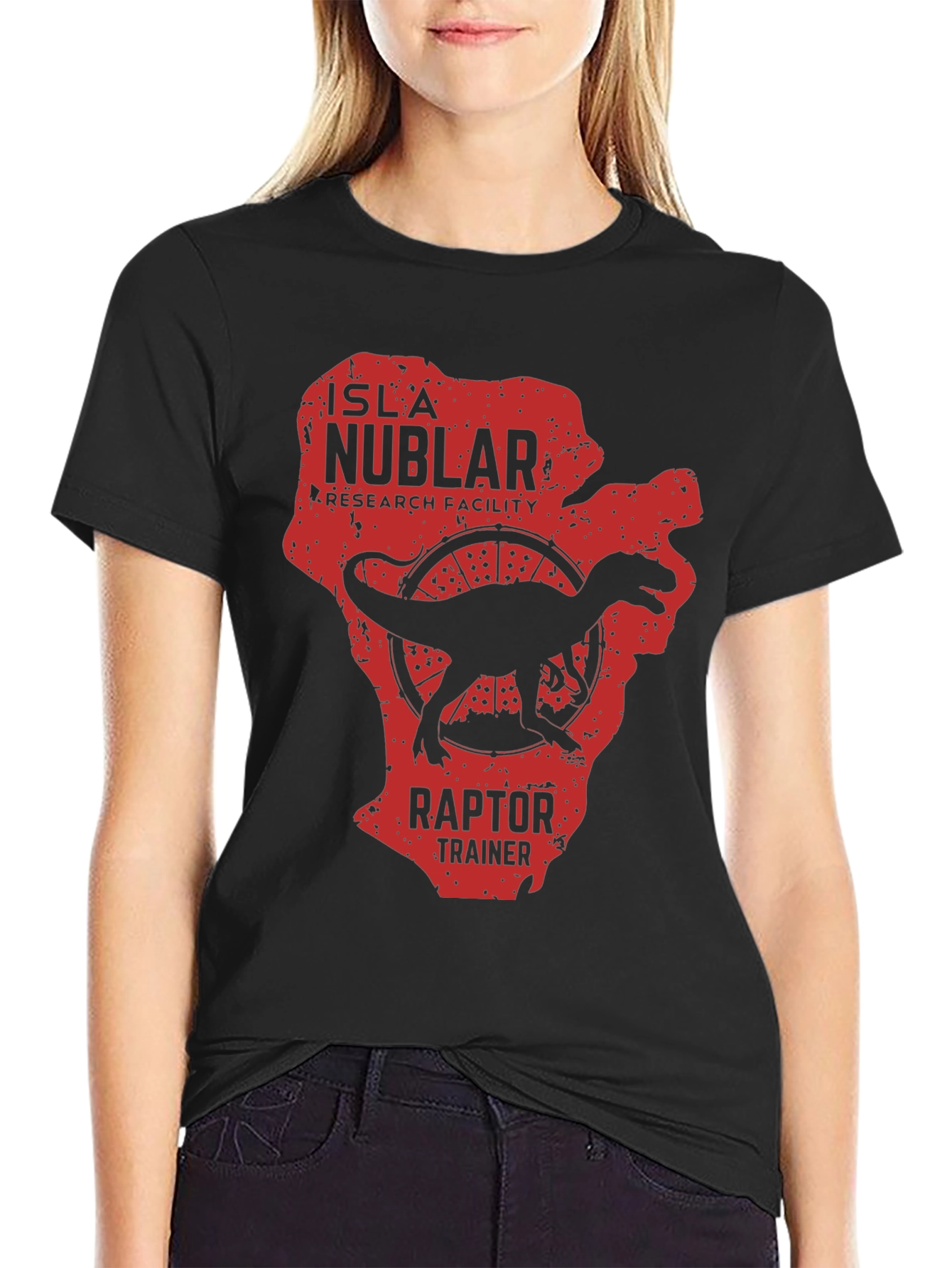 Isla Nublar Raptor Trainer Graphic Tee - Black