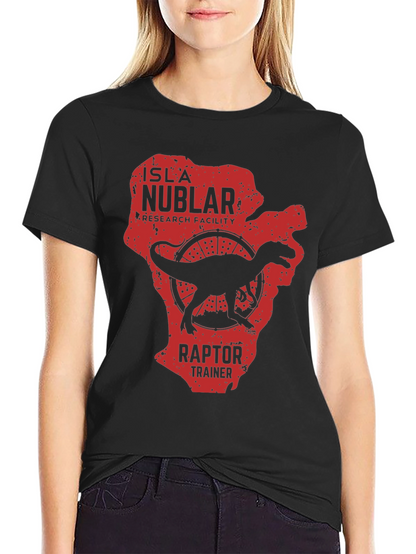 Isla Nublar Raptor Trainer Graphic Tee - Black