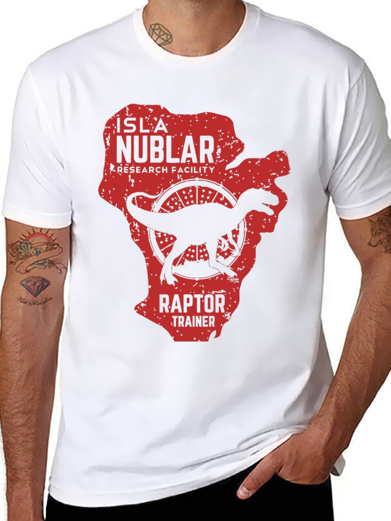 Isla Nublar Raptor Trainer Graphic Tee - Black