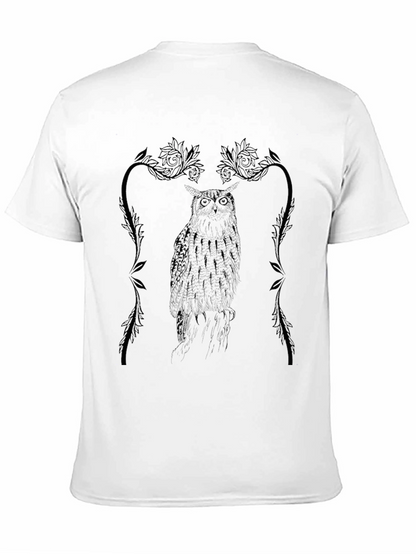 Owl Graphic Tee - Black Cotton