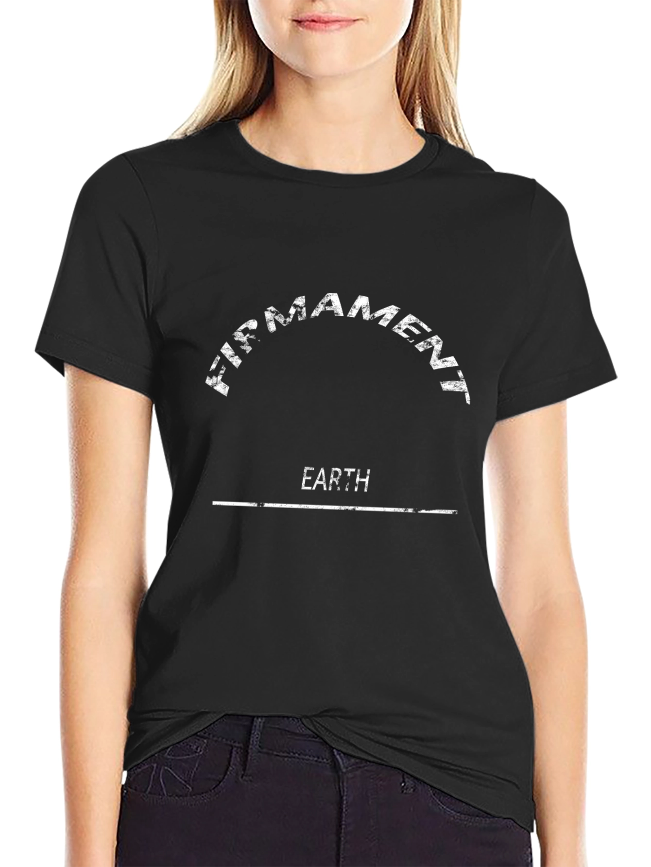 Firmament Earth Graphic T-Shirt - Black Cotton Tee