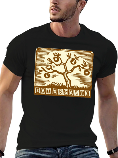 Eat Organic T-Shirt - Black Graphic Tee