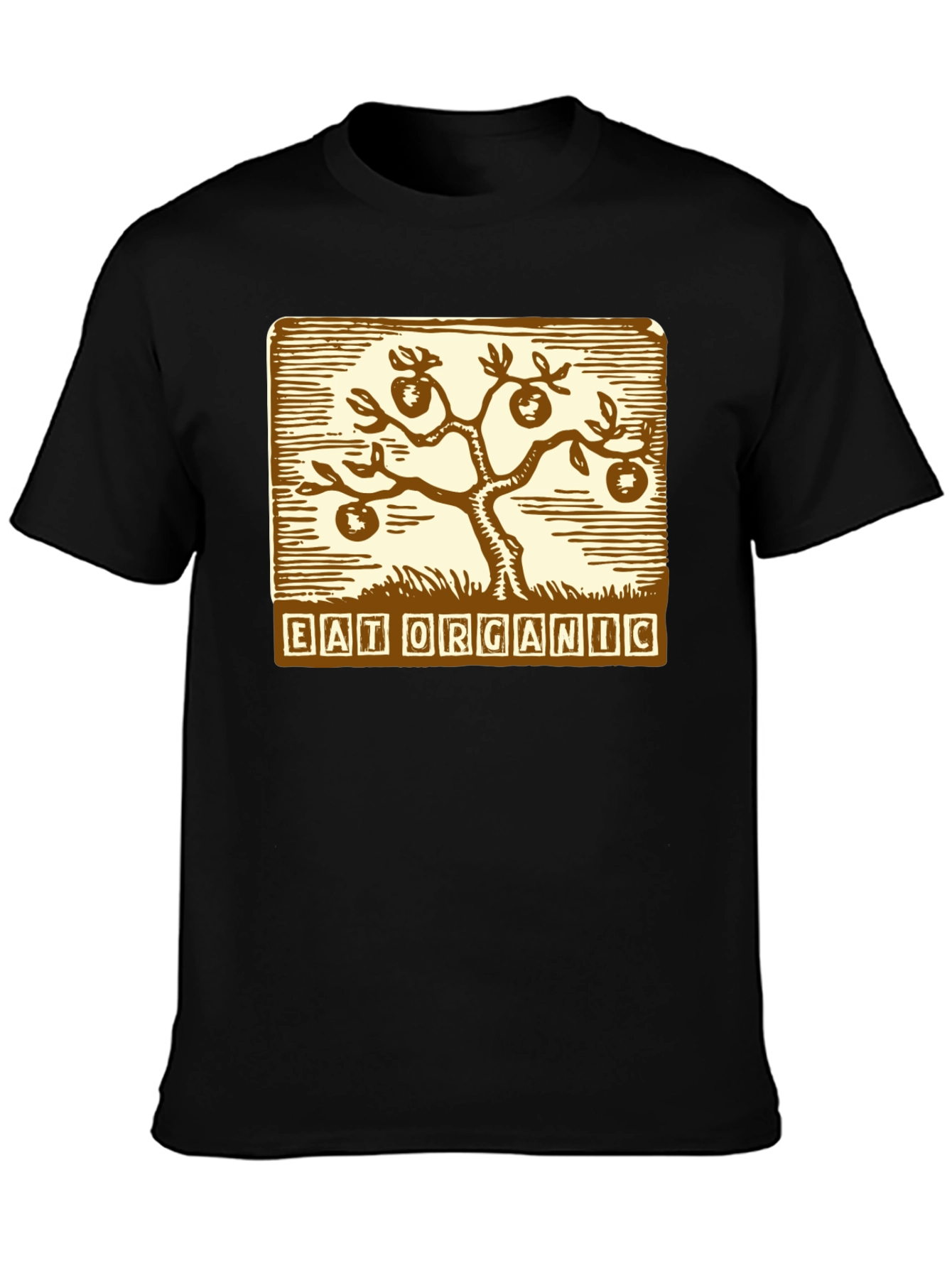 Eat Organic T-Shirt - Black Graphic Tee