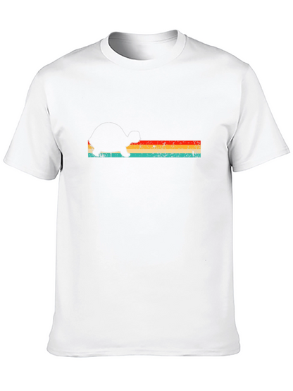 Retro Turtle Graphic Tee - Mens Black T-Shirt