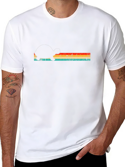 Retro Turtle Graphic Tee - Mens Black T-Shirt