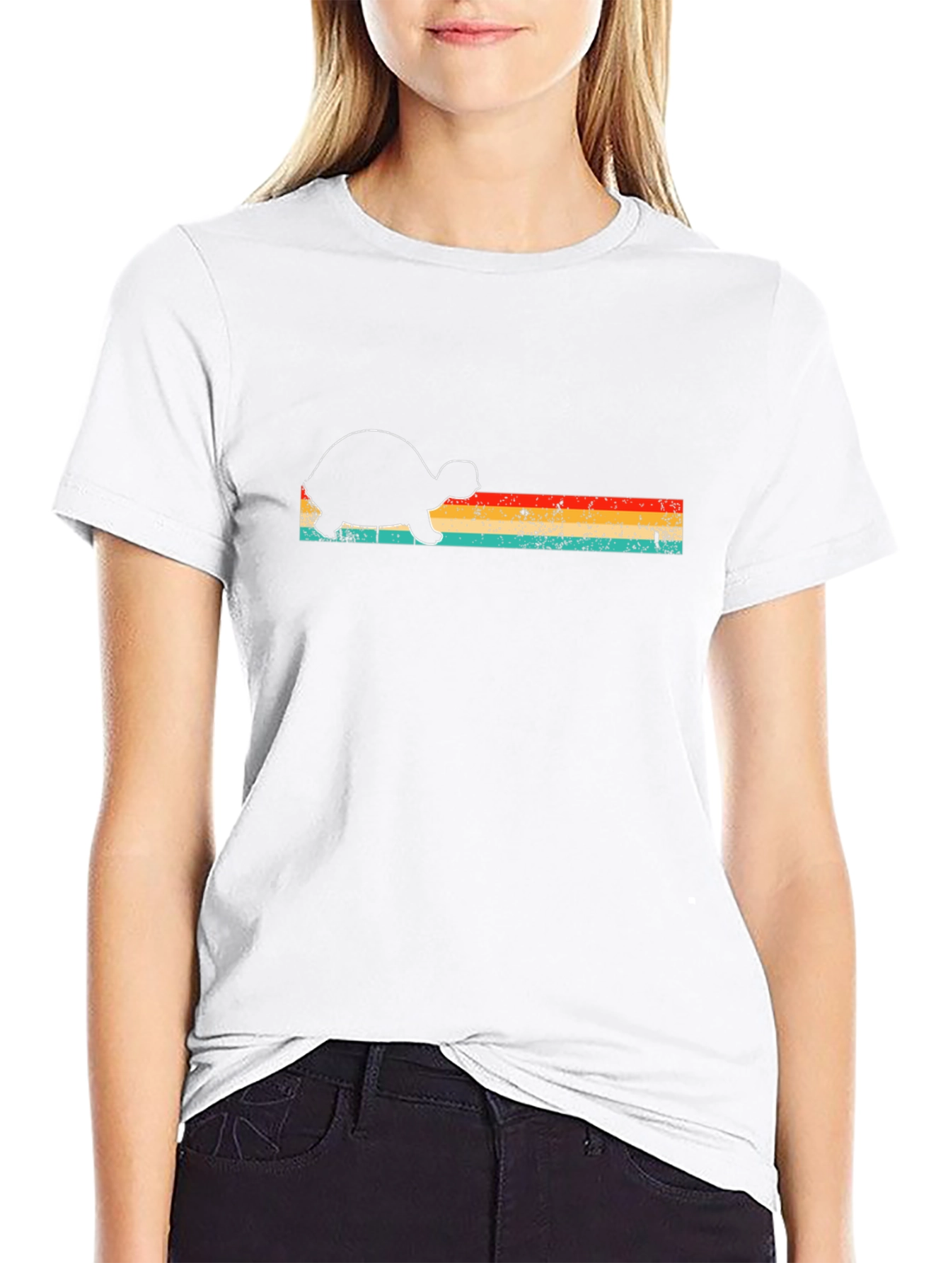 Retro Turtle Graphic Tee - Mens Black T-Shirt