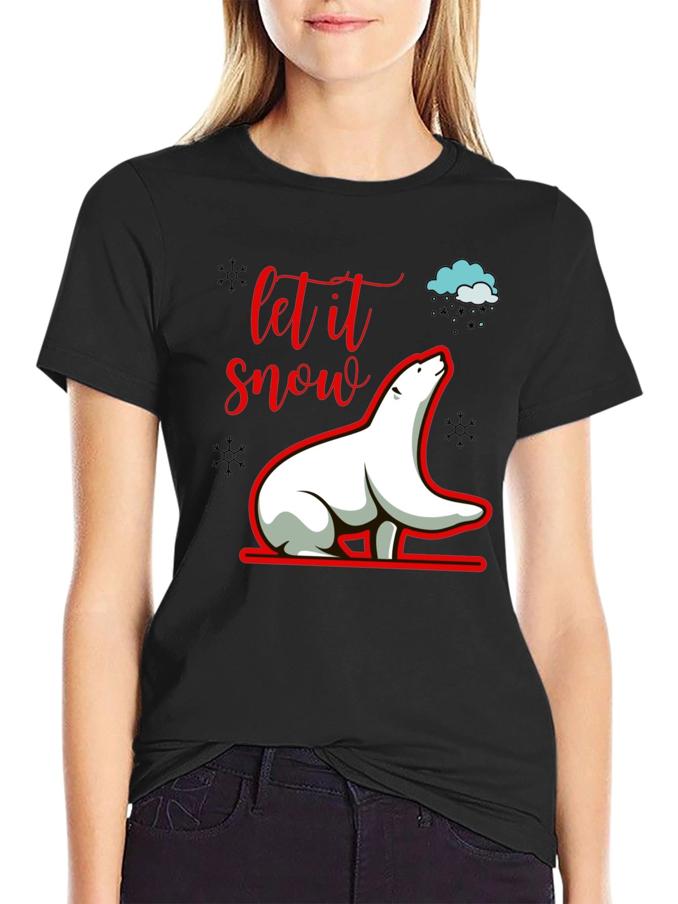 Let it Snow Polar Bear Graphic Tee