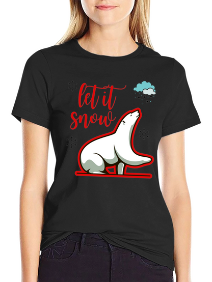 Let it Snow Polar Bear Graphic Tee