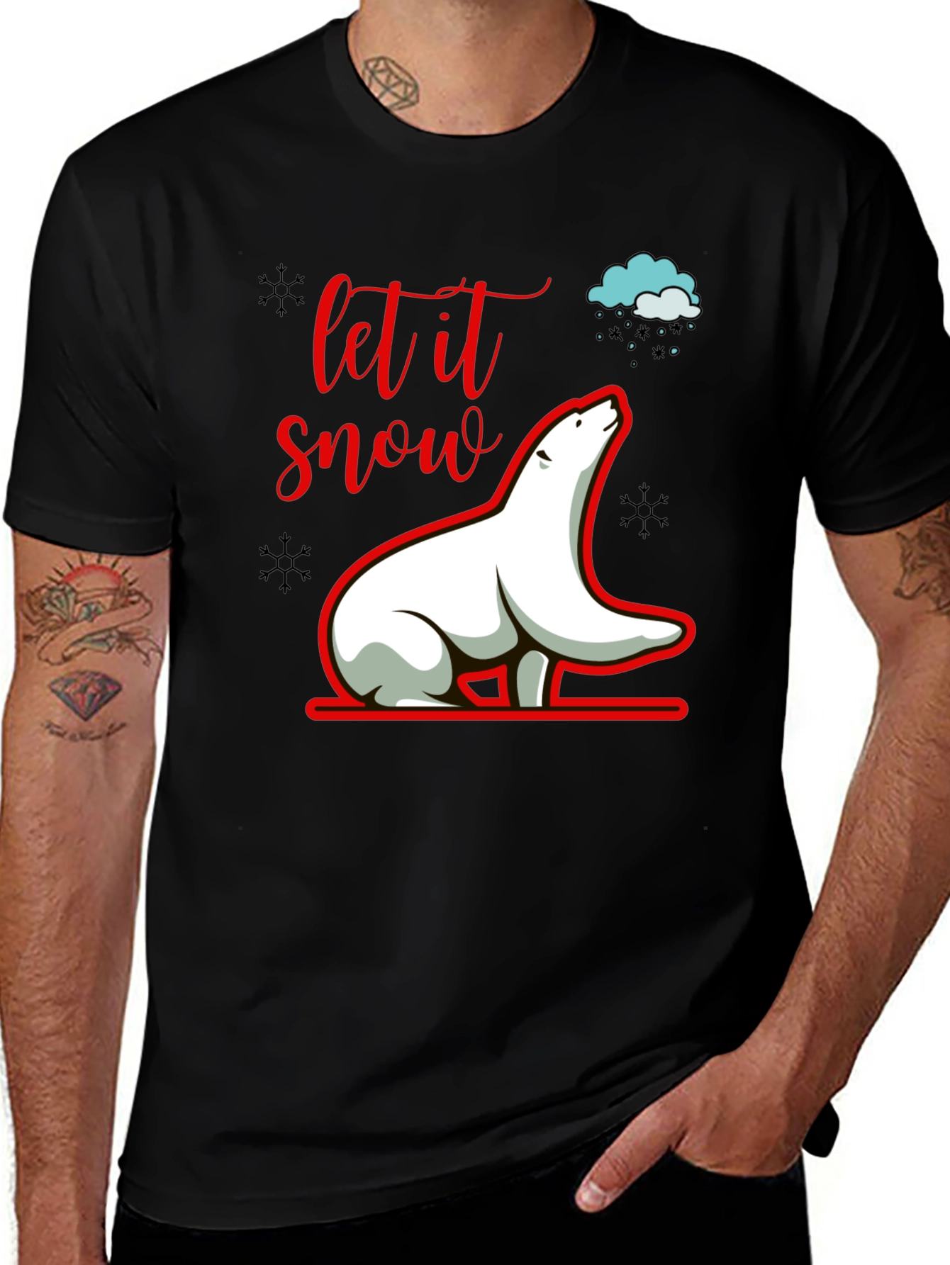 Let it Snow Polar Bear Graphic Tee