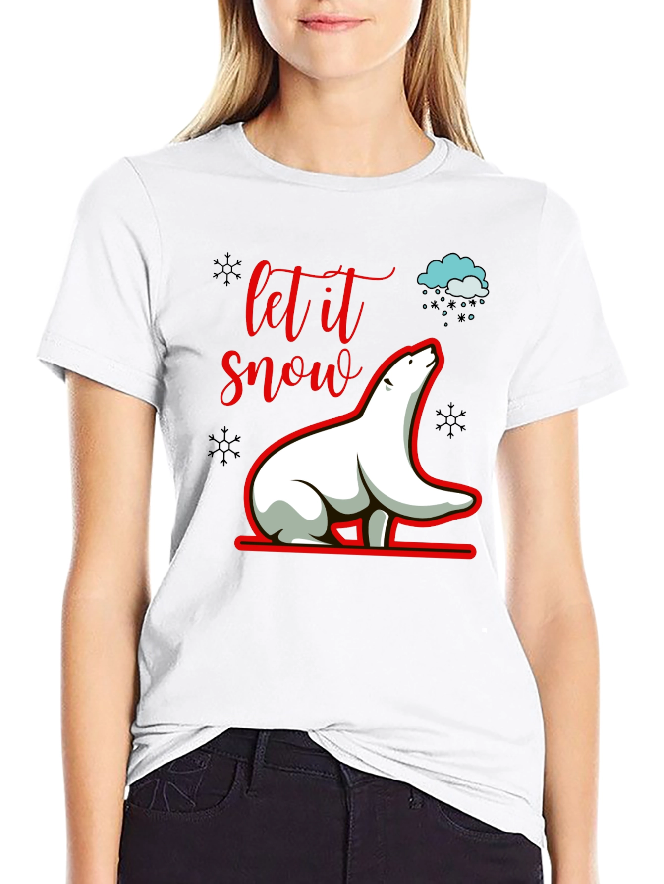 Let it Snow Polar Bear Graphic Tee