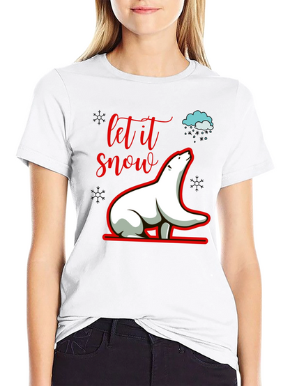 Let it Snow Polar Bear Graphic Tee