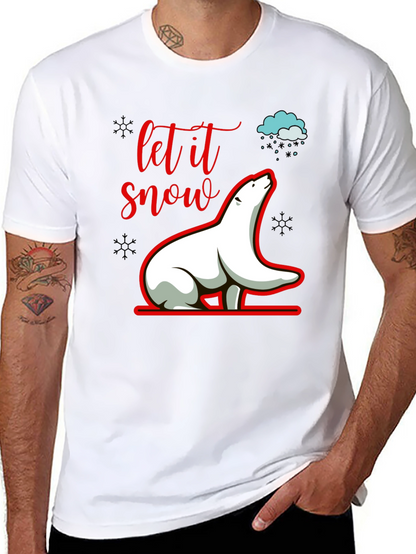 Let it Snow Polar Bear Graphic Tee