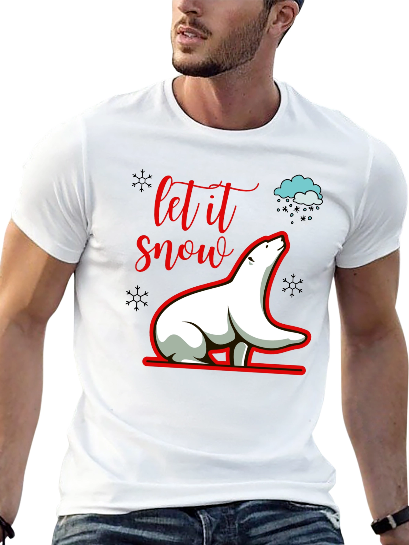 Let it Snow Polar Bear Graphic Tee