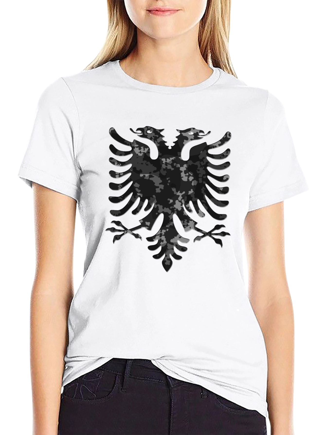 Urban Camo Eagle Graphic T-Shirt