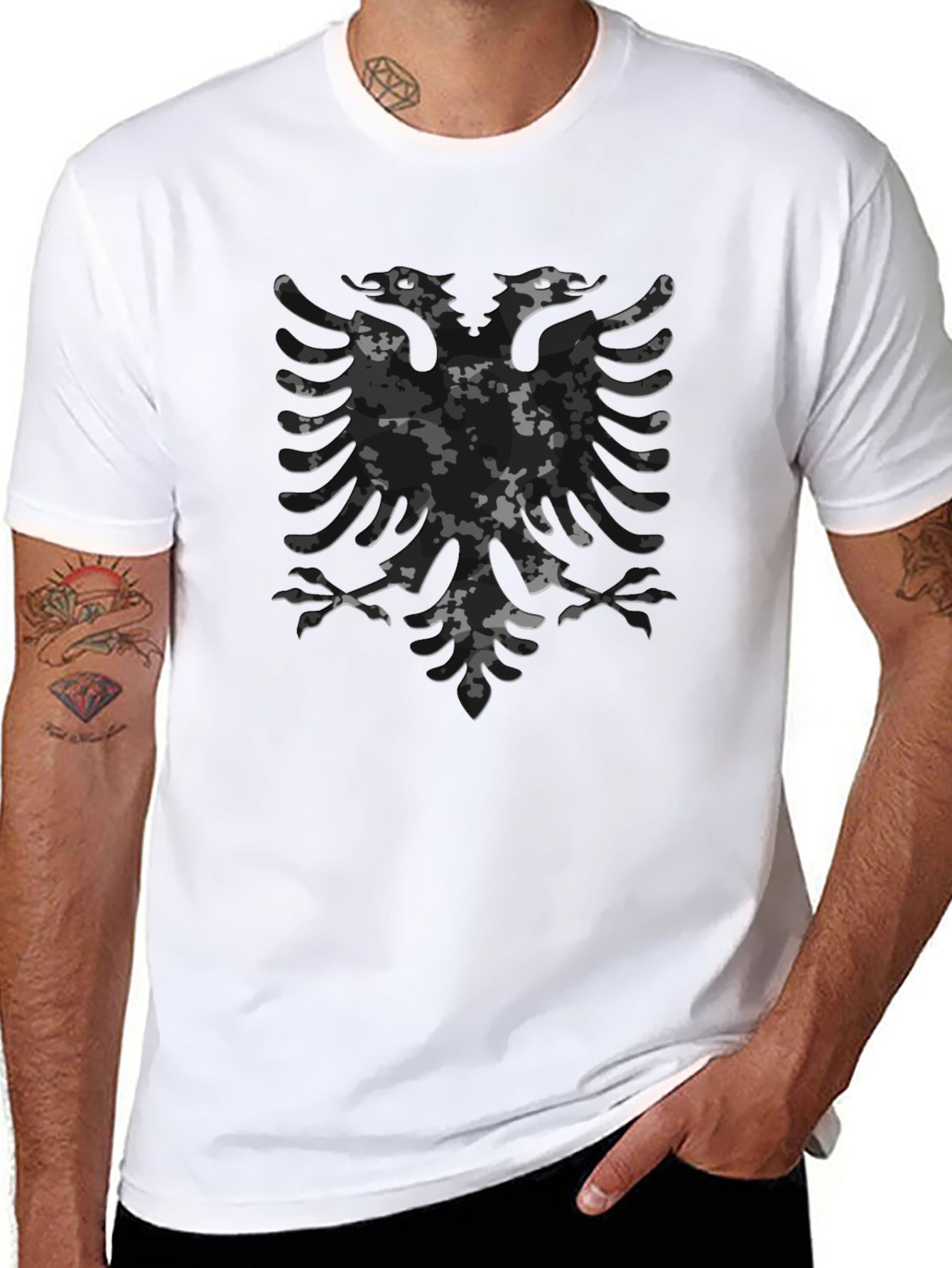 Urban Camo Eagle Graphic T-Shirt