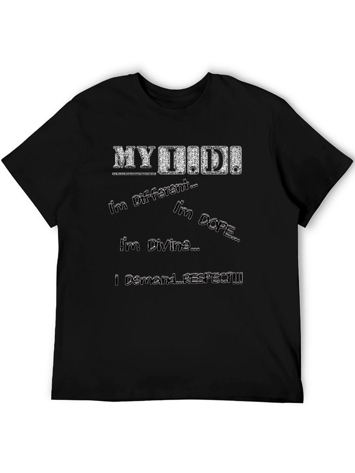MYDID! Slogan Graphic Black T-Shirt