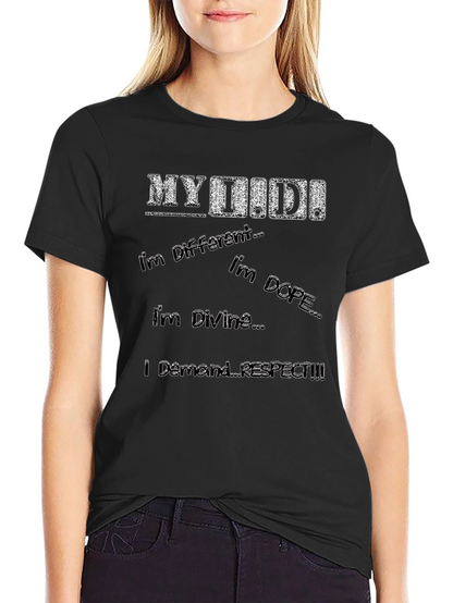 MYDID! Slogan Graphic Black T-Shirt