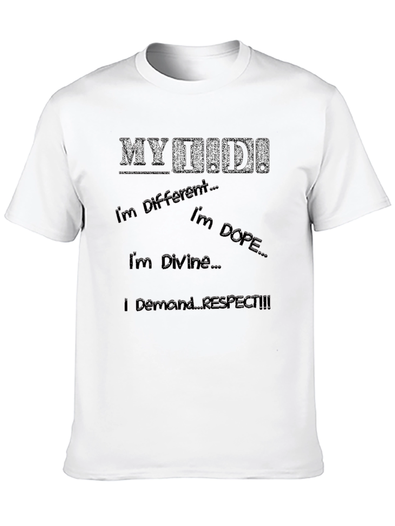 MYDID! Slogan Graphic Black T-Shirt