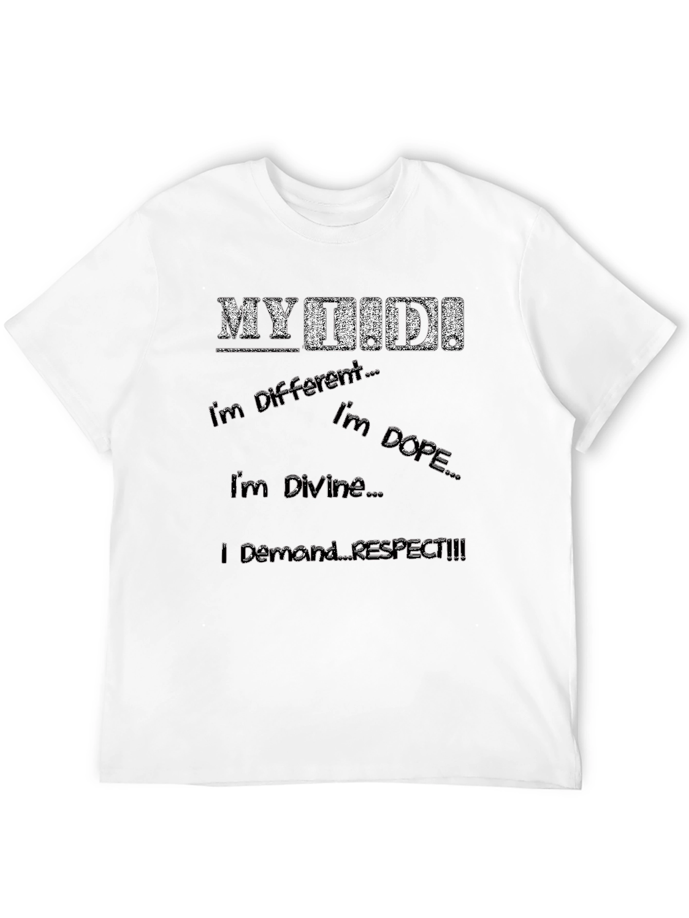 MYDID! Slogan Graphic Black T-Shirt
