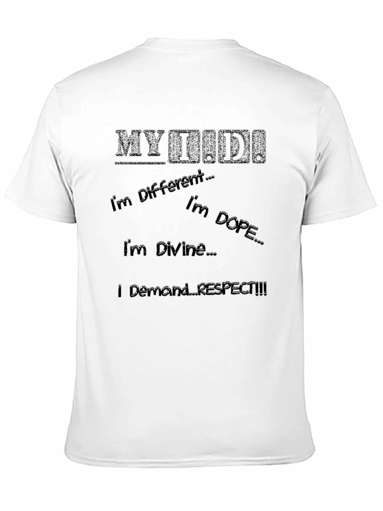 MYDID! Slogan Graphic Black T-Shirt