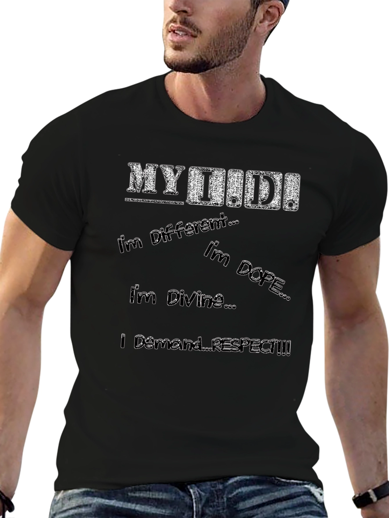 MYDID! Slogan Graphic Black T-Shirt