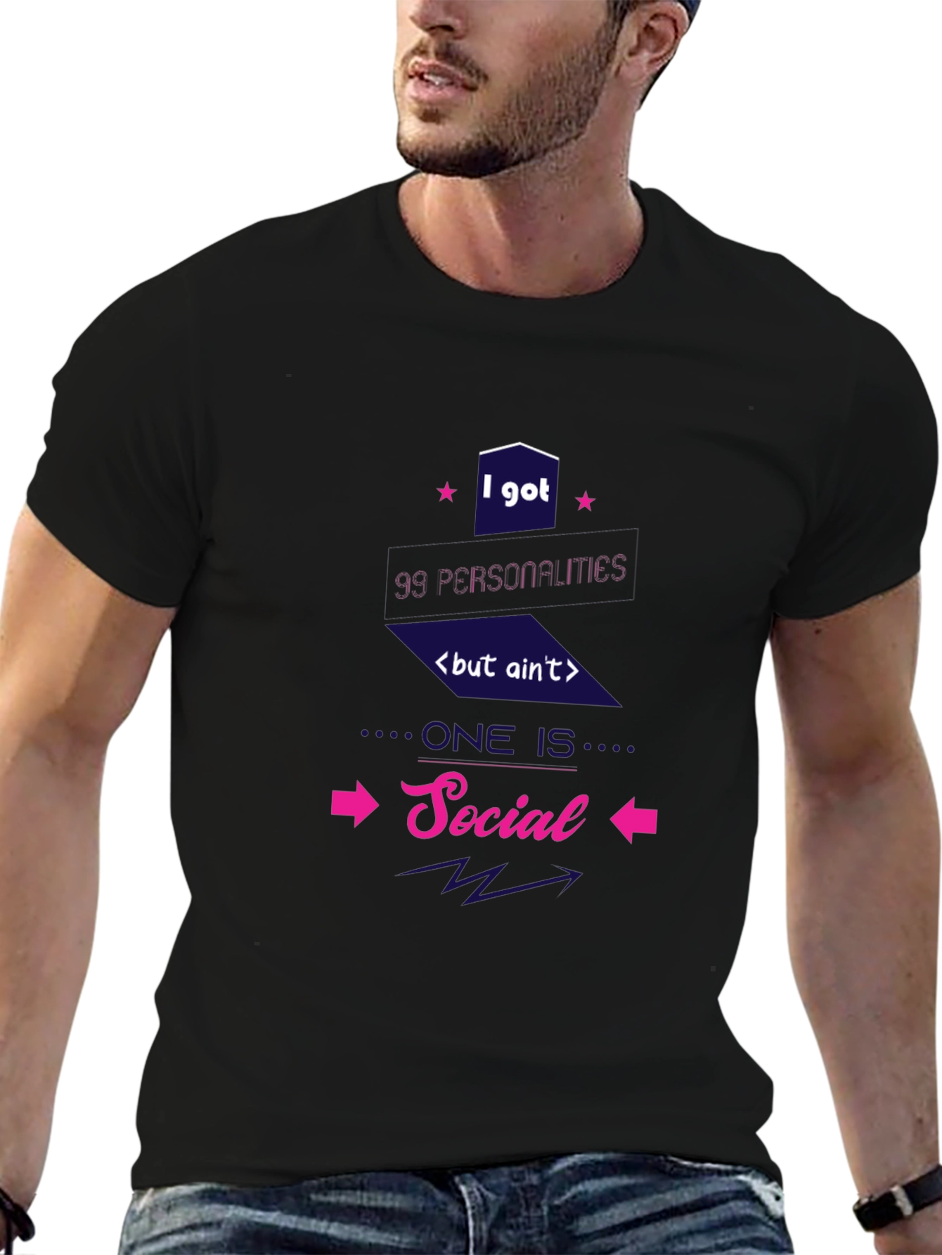 99 Personalities Social Graphic T-Shirt