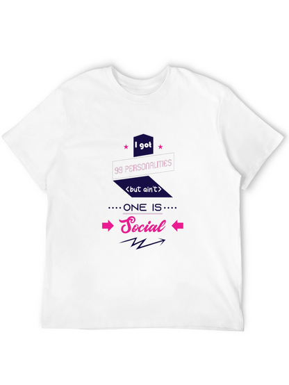 99 Personalities Social Graphic T-Shirt