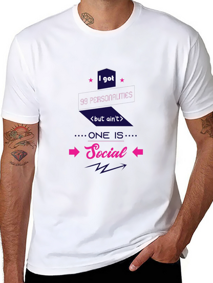 99 Personalities Social Graphic T-Shirt