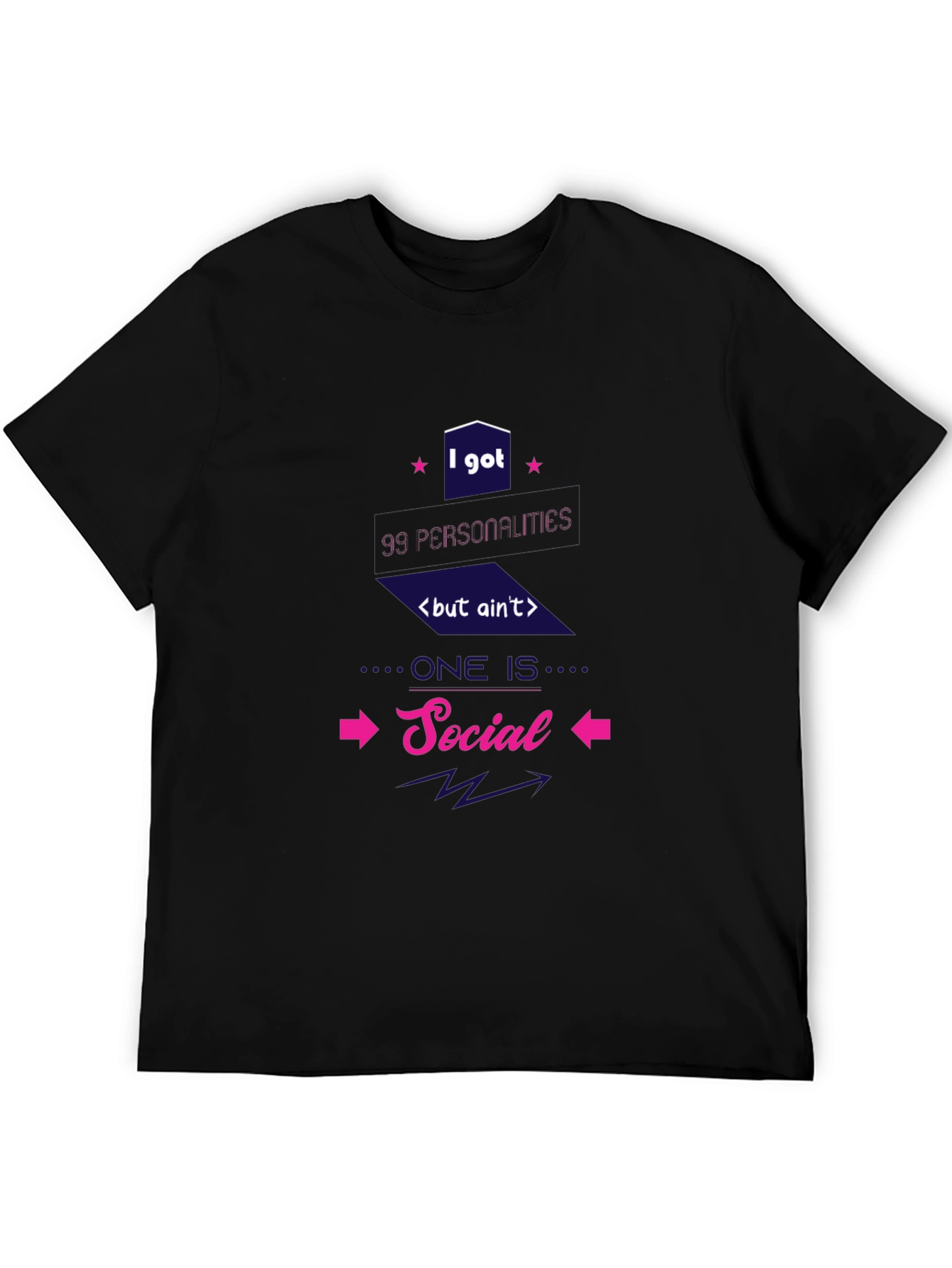 99 Personalities Social Graphic T-Shirt
