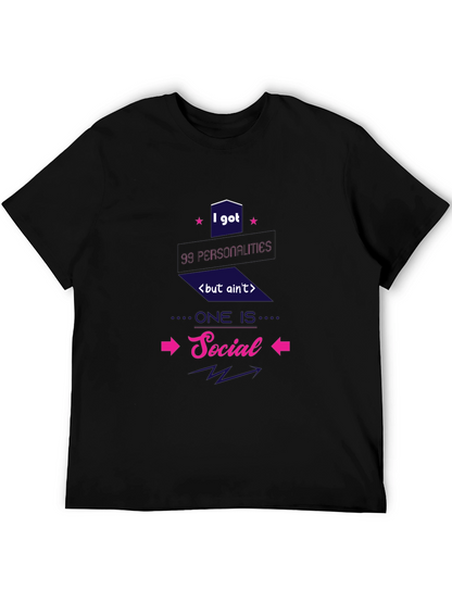 99 Personalities Social Graphic T-Shirt