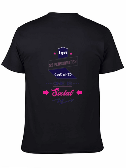 99 Personalities Social Graphic T-Shirt
