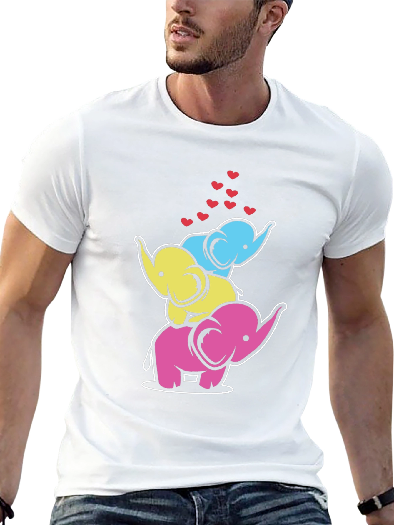 Stacked Elephant Hearts Graphic Tee