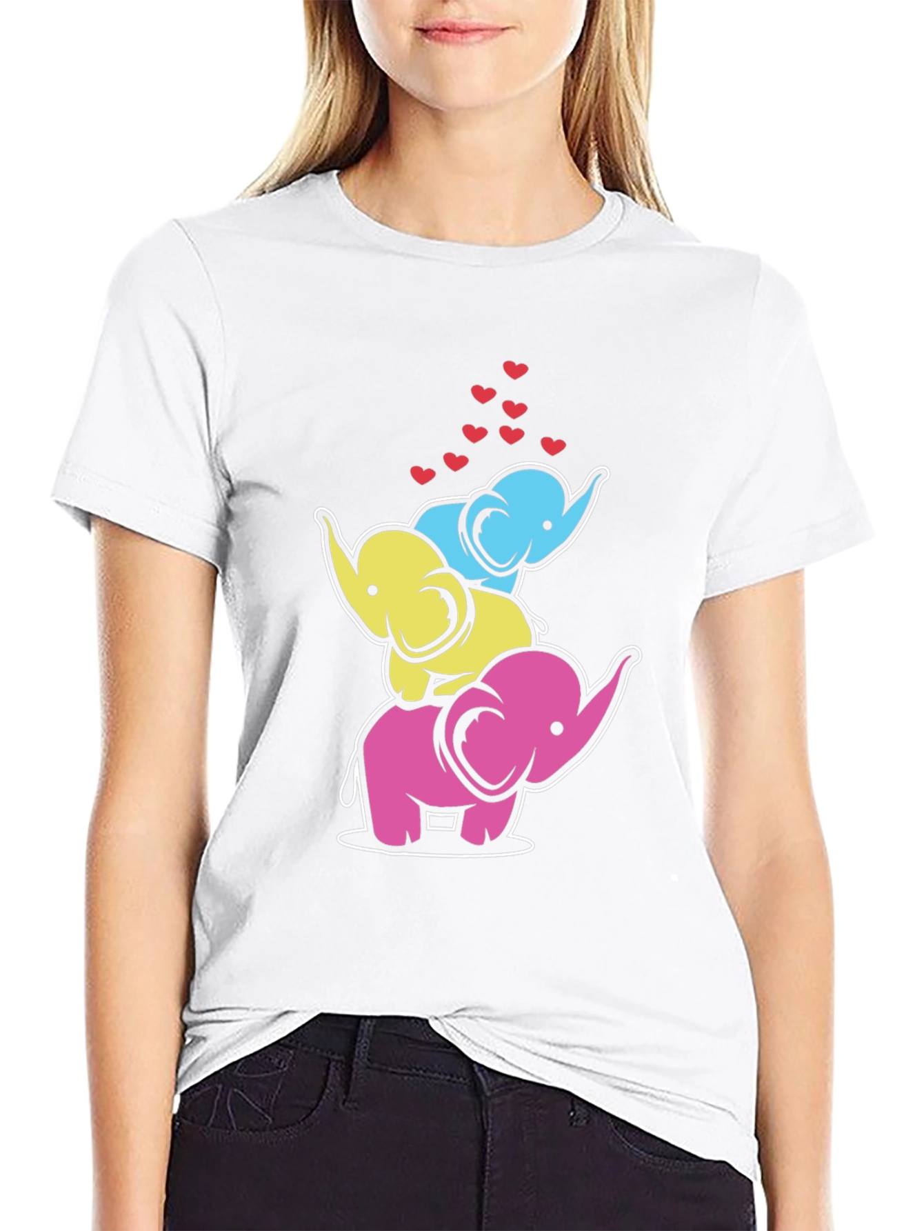 Stacked Elephant Hearts Graphic Tee