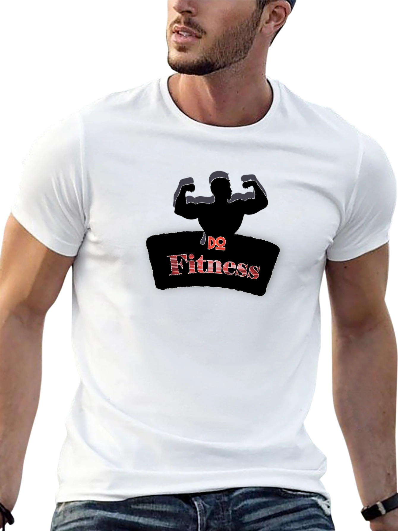 DQ Fitness Black Graphic Tee