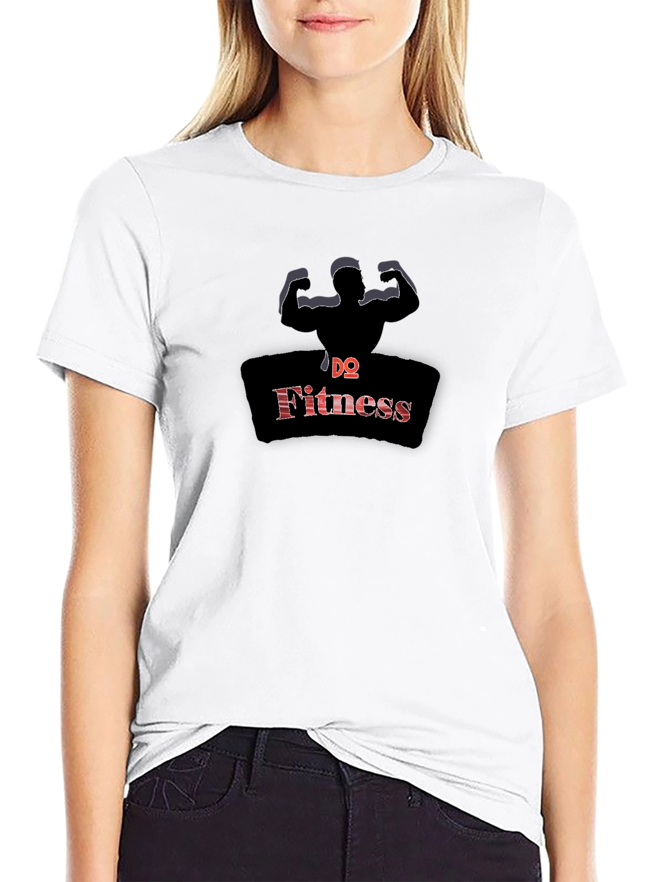 DQ Fitness Black Graphic Tee